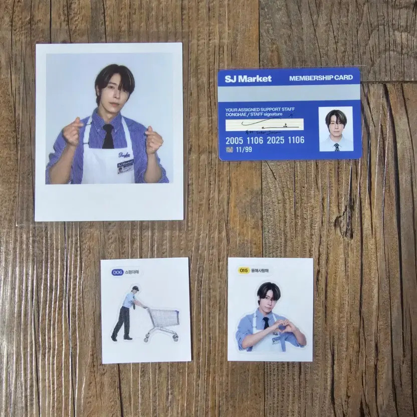 Super Junior Donghae SHINee Market Photo Card & Stickers Set