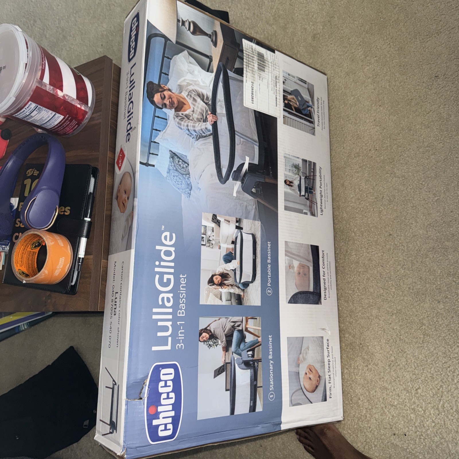 	Chicco LullaGlide™ 3-in-1 Stationary Baby Bassinet Gliding and Portable	