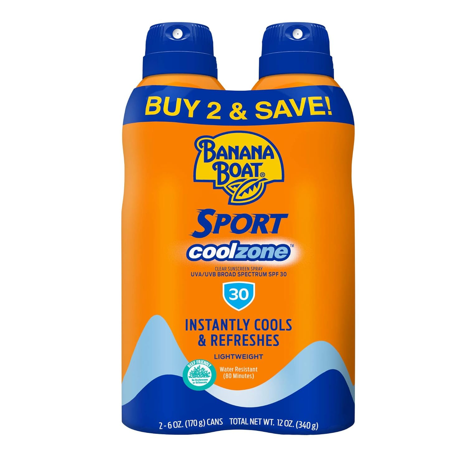 SPF 30 Sunscreen Spray Twin Pack Spray Sunscreen Sunblock Oxybenzone Free 6Oz