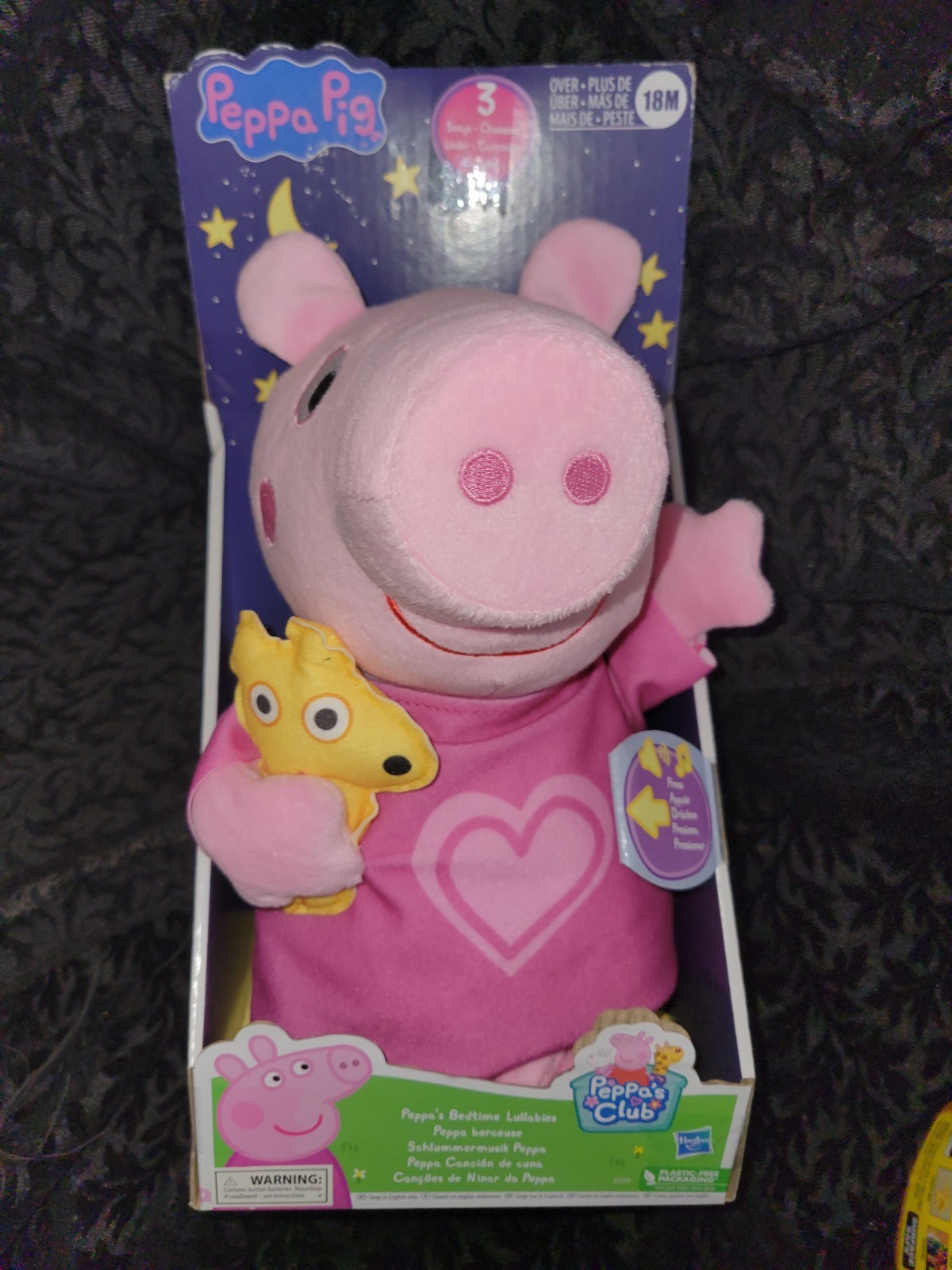 NEW Peppa Pig Bedtime Lullabies Singing 11" Plush Toy Figure Doll