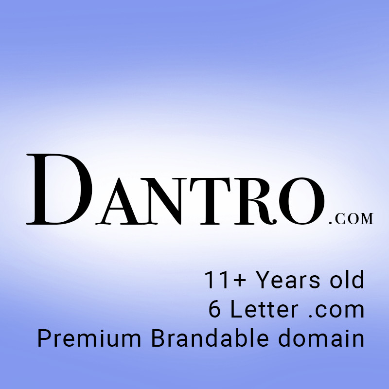 Dantro.com - 11 years old Premium Brandable 6 Letter LLLL investment Domain Name