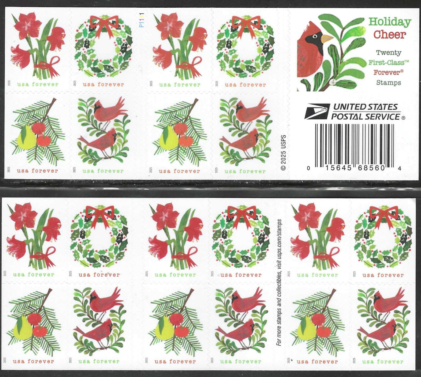 SC#6033 - 6036 - Holiday Cheer Booklet of 20 MNH