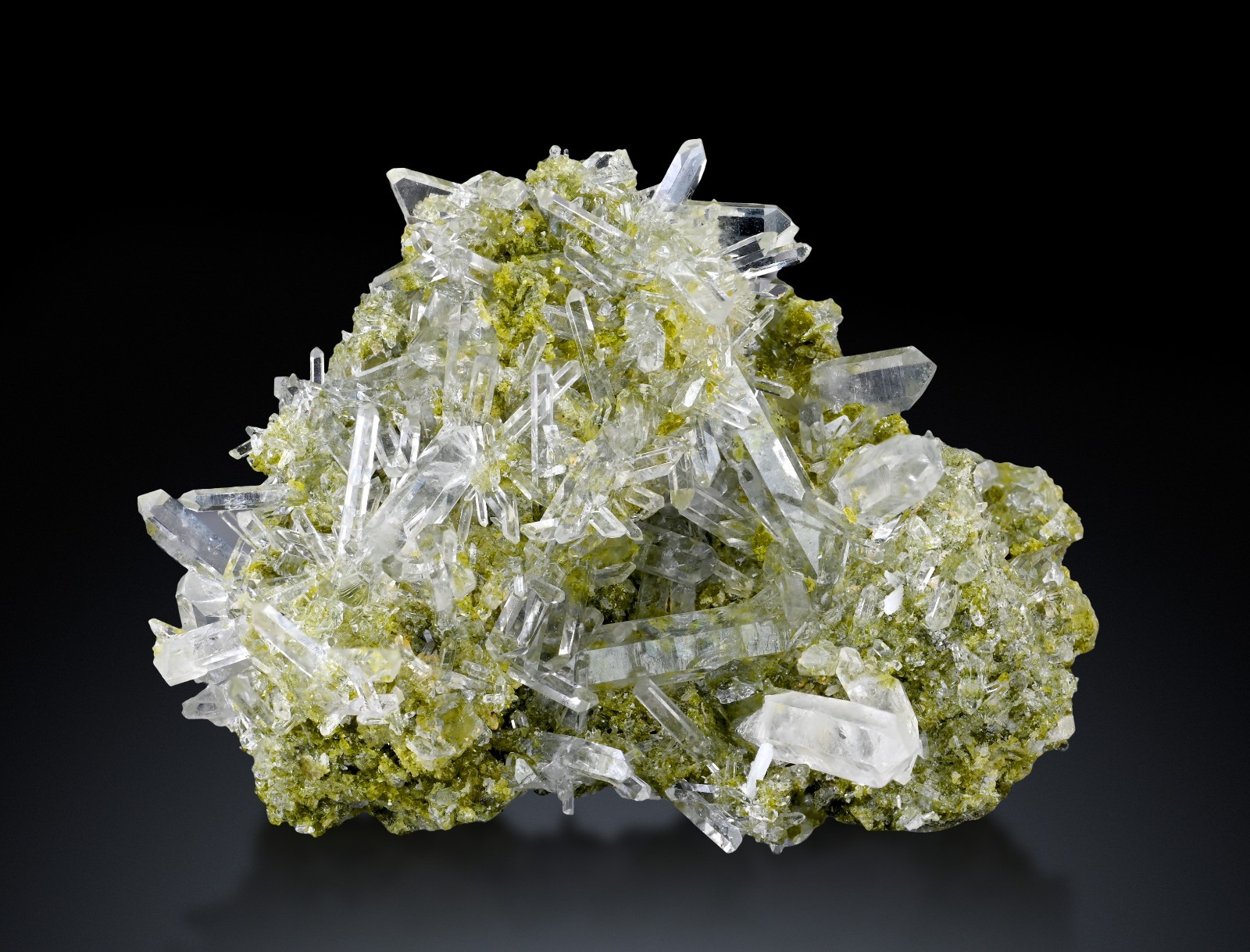 17 grams Quartz Cluster with Epidote Matrix, Tormiq Valley, Skardu, Pakistan