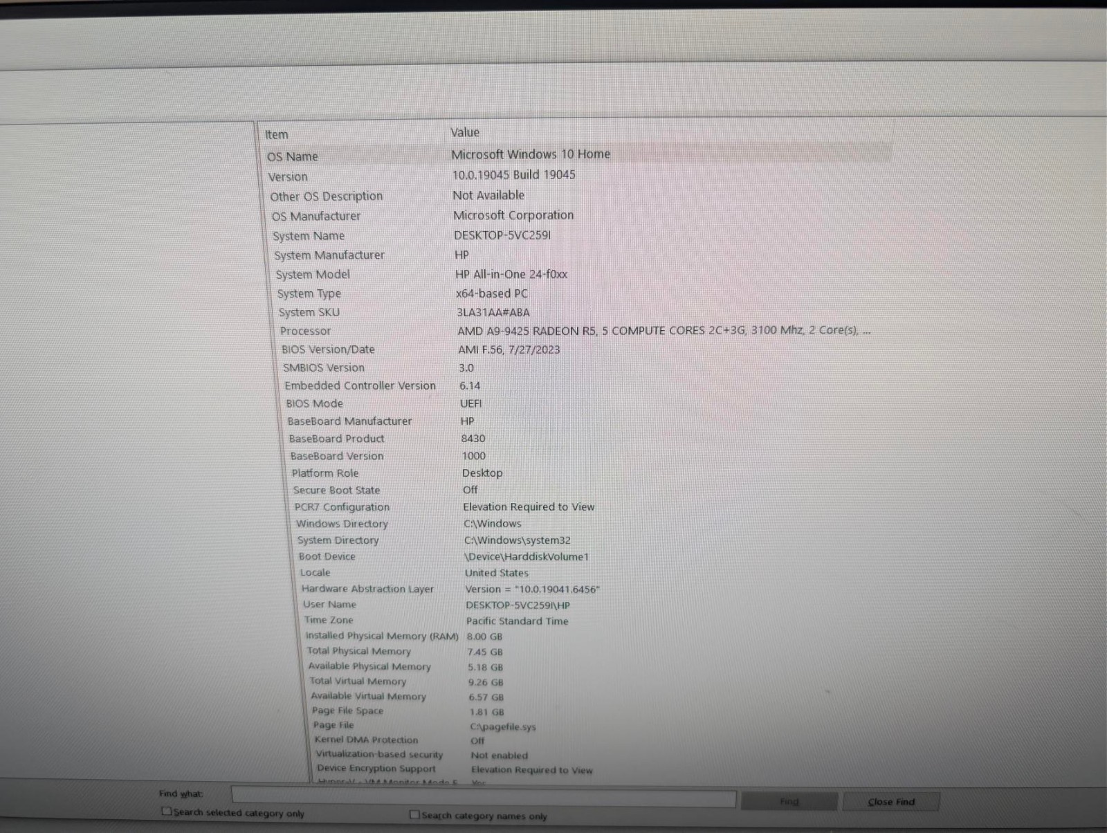 HP Pavilion 24-F0047C All-in-One Touchscreen PC AIO