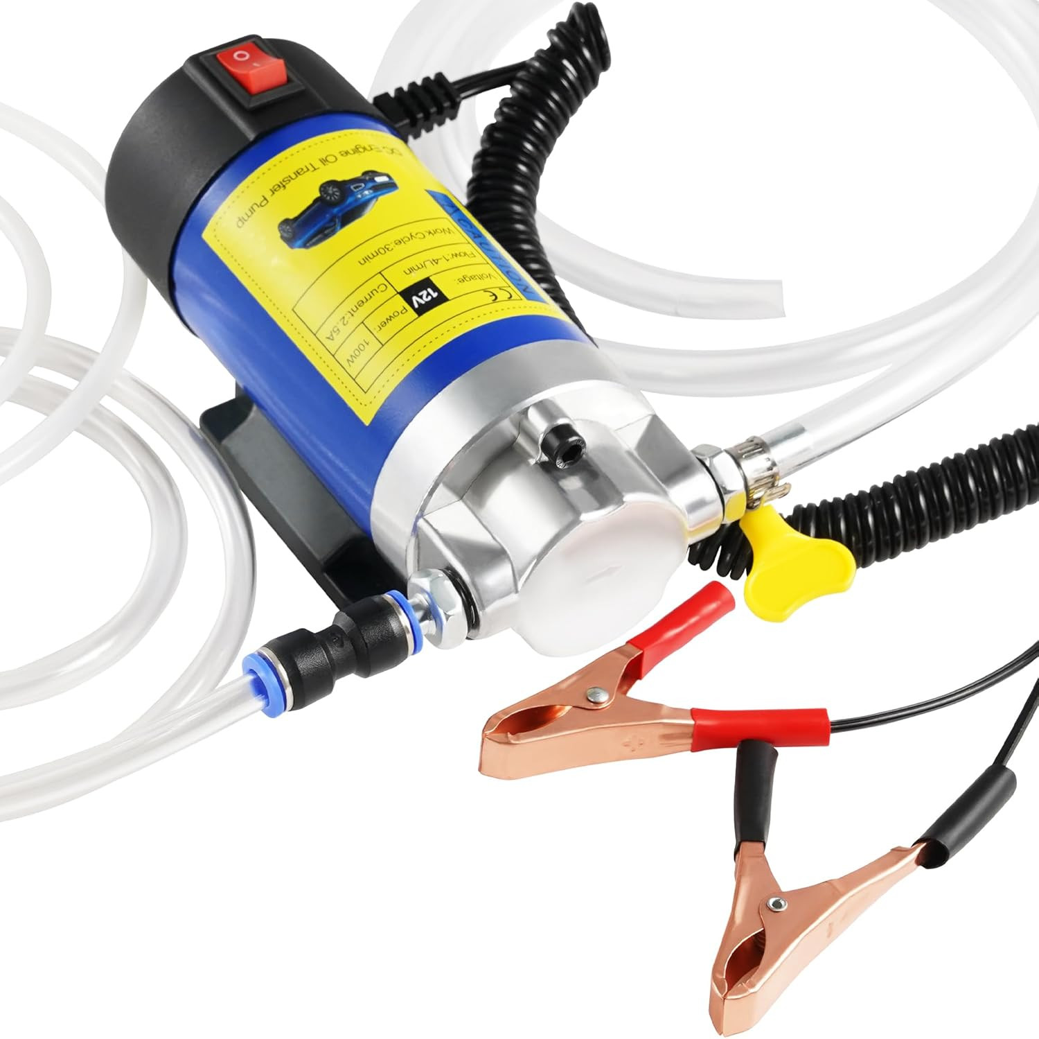 Oil Pump 12V 100W, Oil Extractor Pump for Engine Oil Change, Electric Fluid Tran