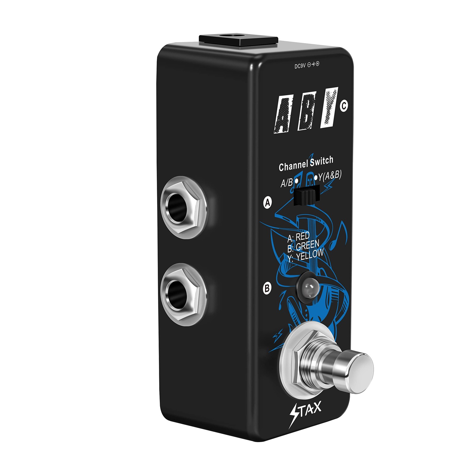 ABY Box Line Selector AB Switch – True Bypass A/B/Y & A+B Modes, Metal Chassi...