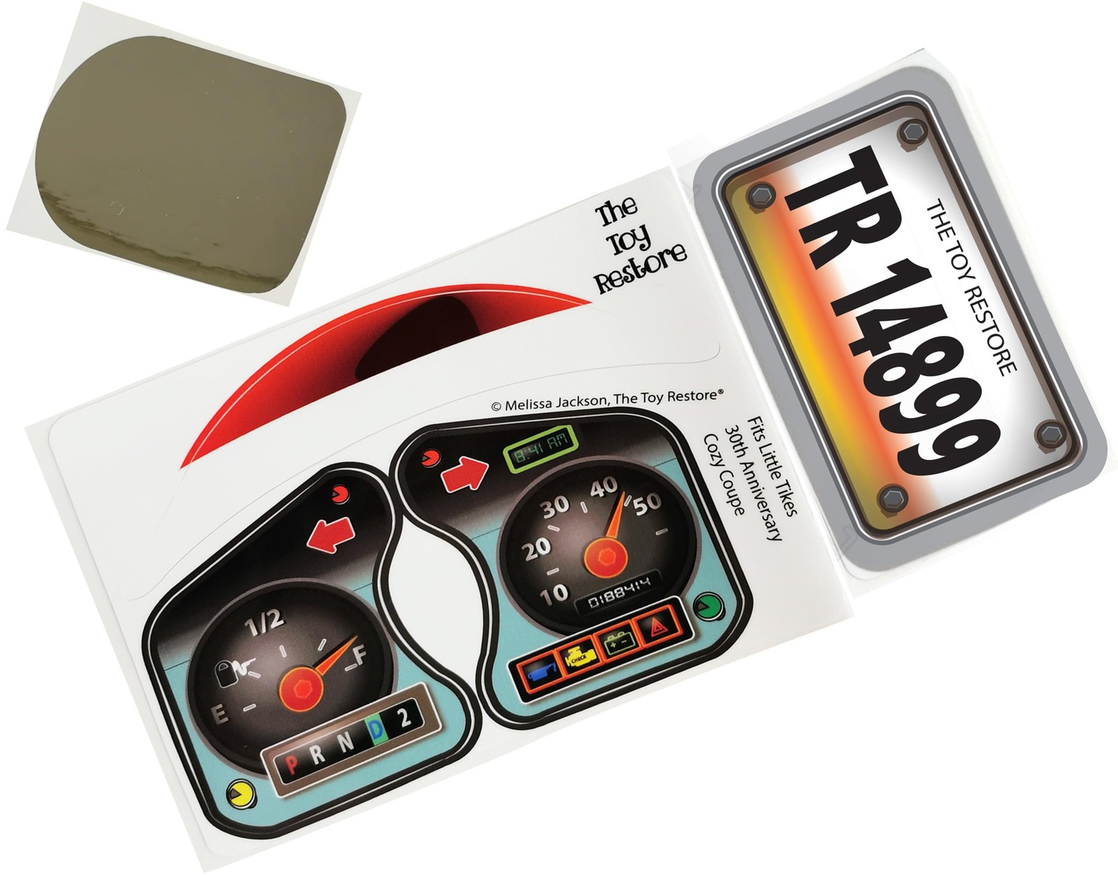 Toy Restore Replacement Stickers Fits Little Tikes 30th Cozy Coupe Car