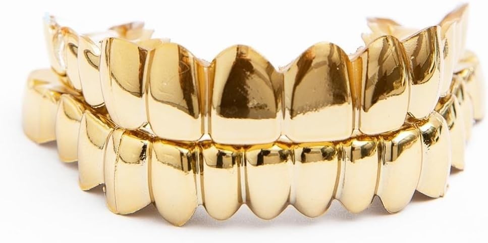 Silicone Gel Grillz Gold Grills for Your Teeth, Gold Teeth Tooth Grillz for M