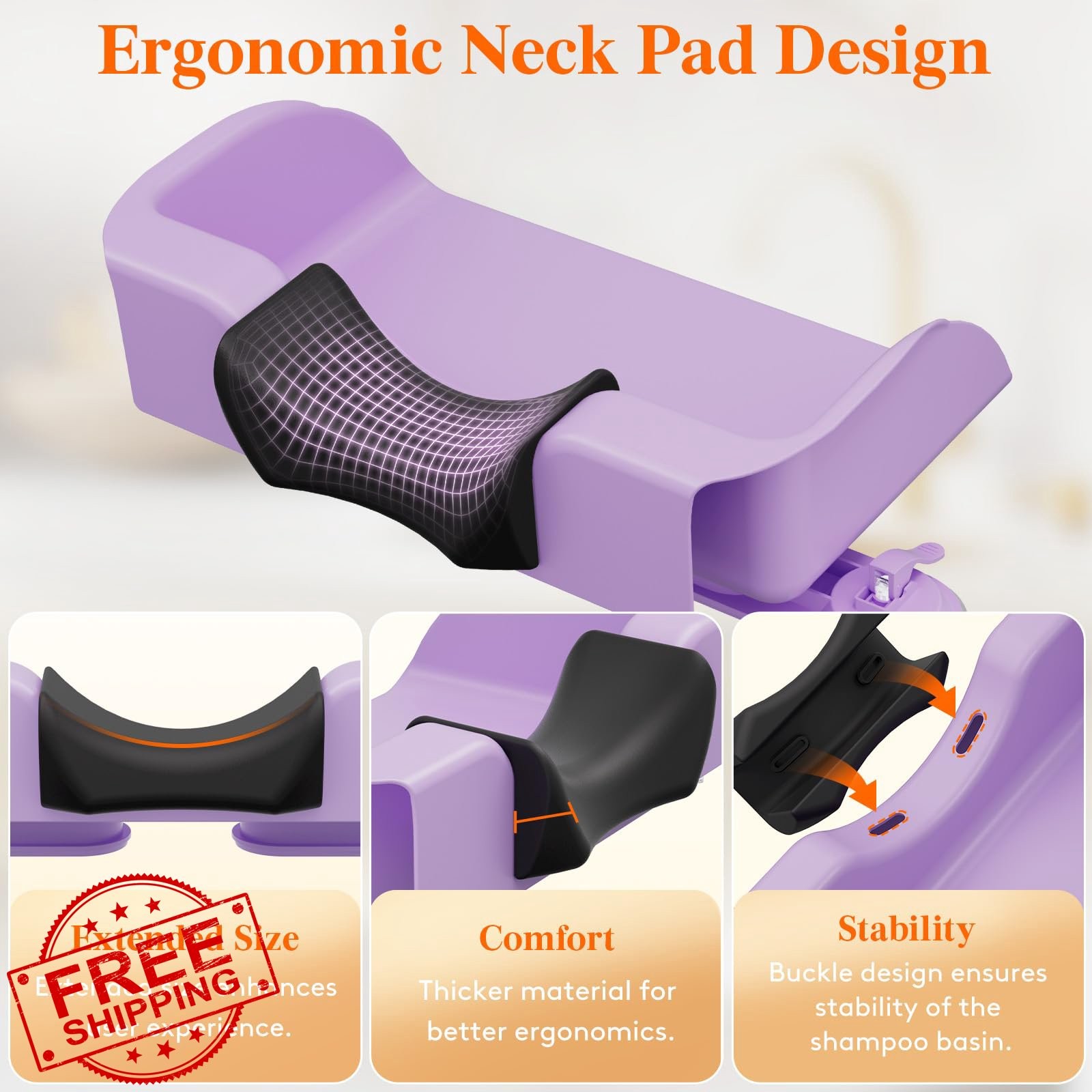 Lifewit Purple Hair Washing Station for Kids Sink Bathtub Portable Basin 10 Inch