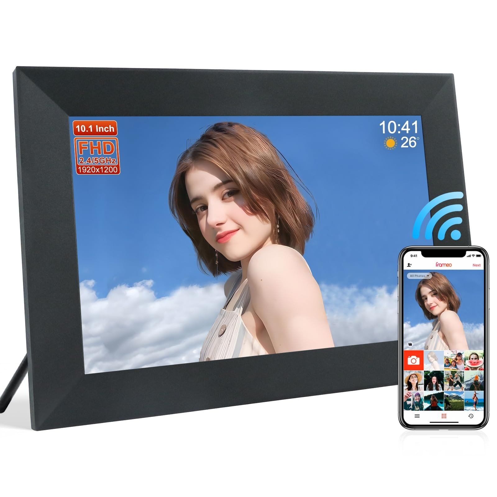 Frameo 10.1 Inch Smart WiFi Digital Photo Frame,Digital Picture Frame with 19...