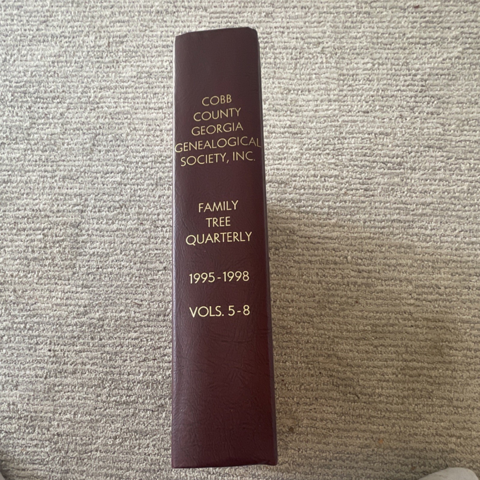 Cobb County Georgia Genealogical Society Family Tree Vols. 5-8 1995-1998