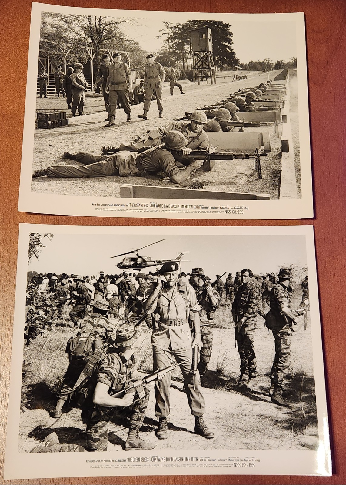 10 VINTAGE THE GREEN BERETS MOVIE BLACK AND WHITE PHOTO LOBBY CARDS PRESS STILLS