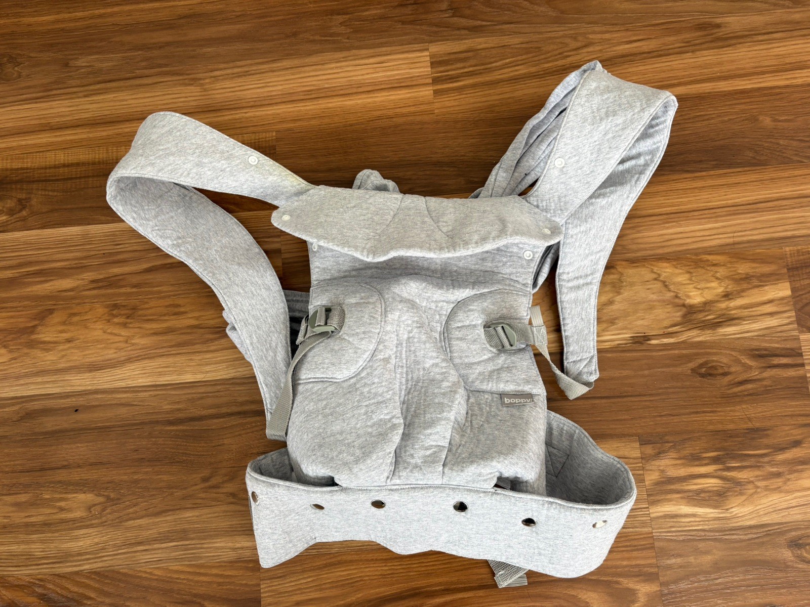 Boppy ComfyGrow Baby Carrier, 7-35lbs, Dove Gray, 100 % Cotton Outer shell. 