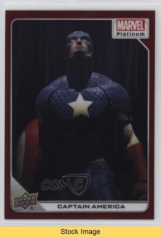 2023 Upper Deck Marvel Platinum Red Rainbow Captain America #13 READ 5x5