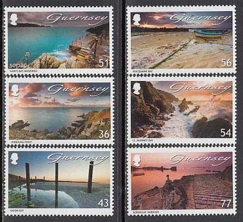 Guernsey - Mail 2009 Yvert 1276/81 ** Mnh Landscapes