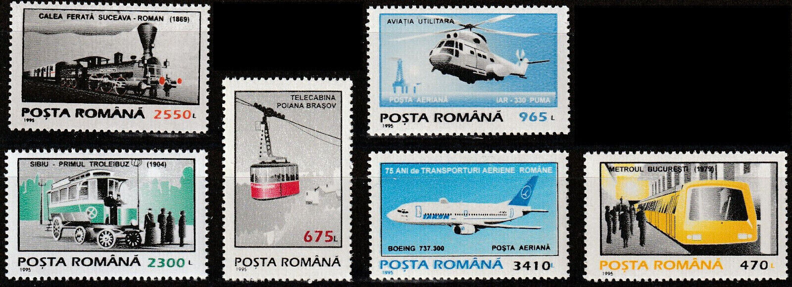 Romania MNH Minr. 5087 - 5092 Postage Stamps: Transport Complete Set 18
