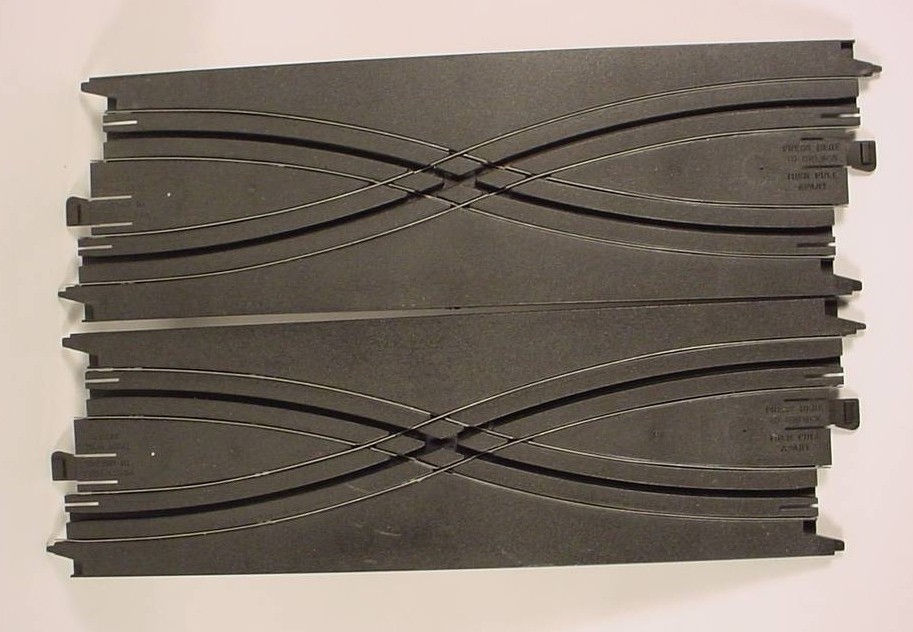 PAIR Used Tyco Slot Car 9" Lane Changer Crisscross Track # B-5841 No Broken Ends