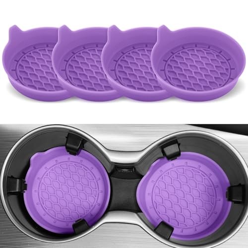 SINGARO Silicone Car Cup Holder Coasters, Universal Non-Slip Cup Holders, 4