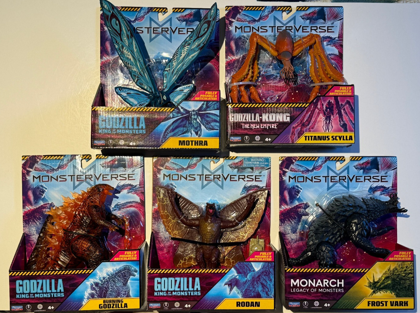 Monsterverse x Kong TITANUS SCYLLA BURNING GODZILLA RODAN MOTHRA FROST VARK set