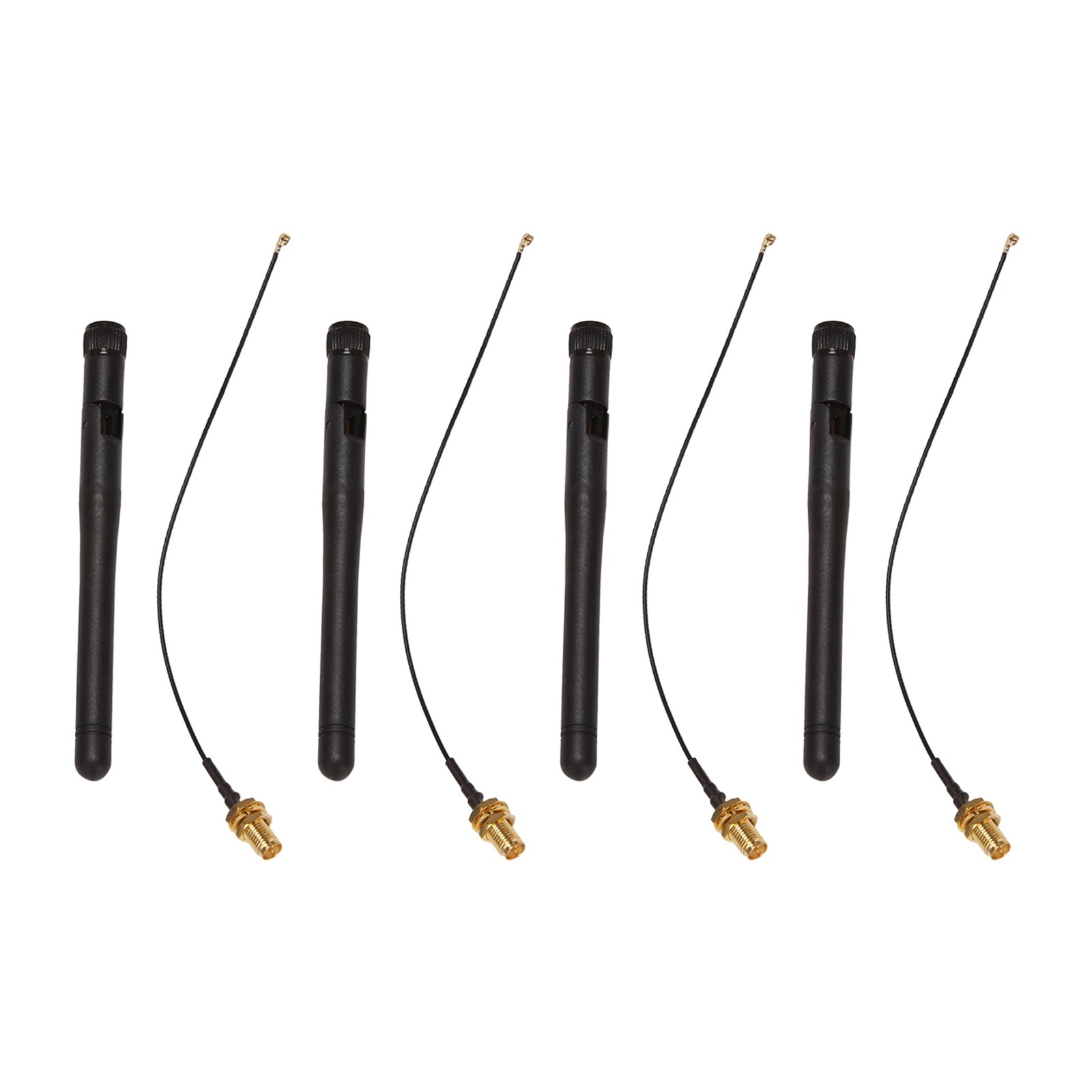 4X 433Mhz Antenna 5Dbi GSM RP-SMA Plug Rubber  Lorawan Antenna + IPX to SMA1014