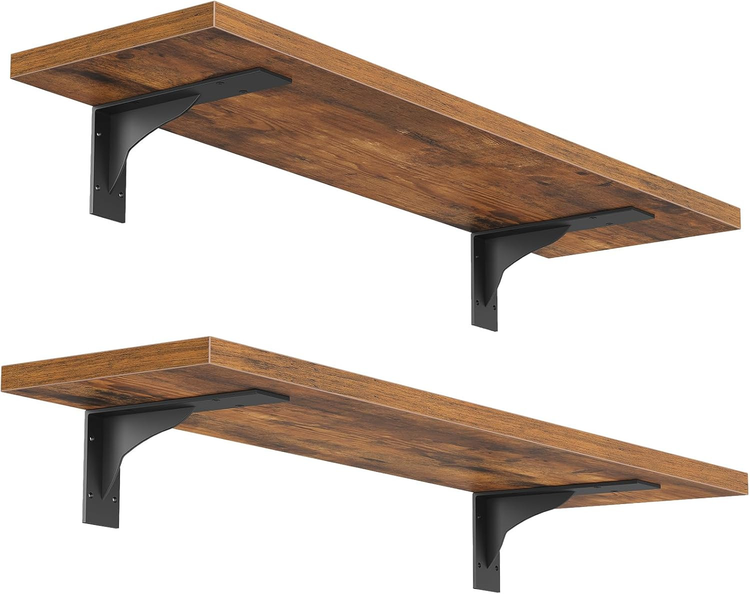 Floating Shelves for Wall, 15.4" Wall Mounted Shelves Set of 2, Hanging Storage 