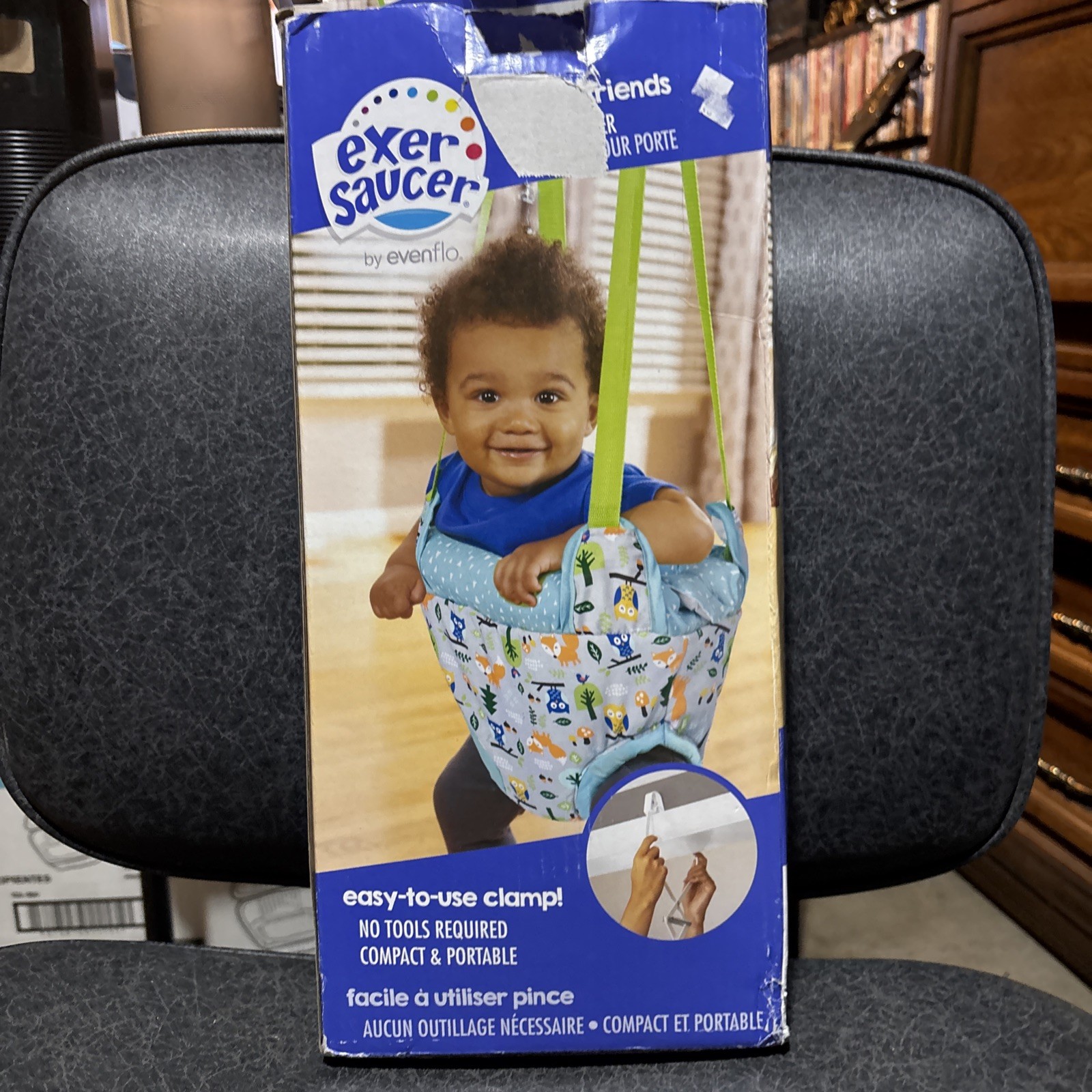 Evenflo Exersaucer Door Jumper Fish Print New In an Open Box