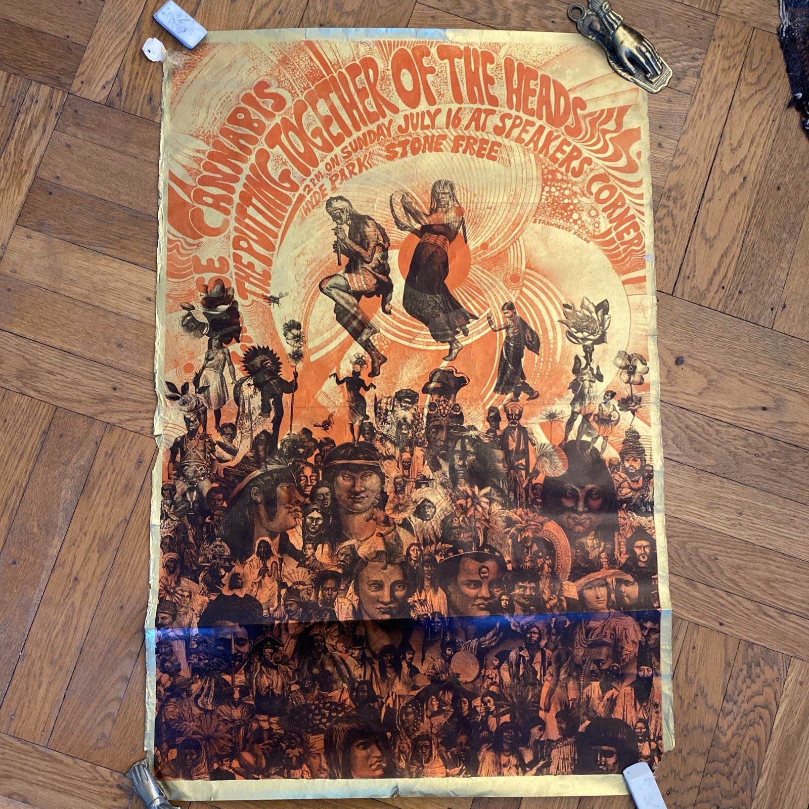 ORIGINAL 1st Printing Legalize Cannabis Poster Martin Sharp UK 1967