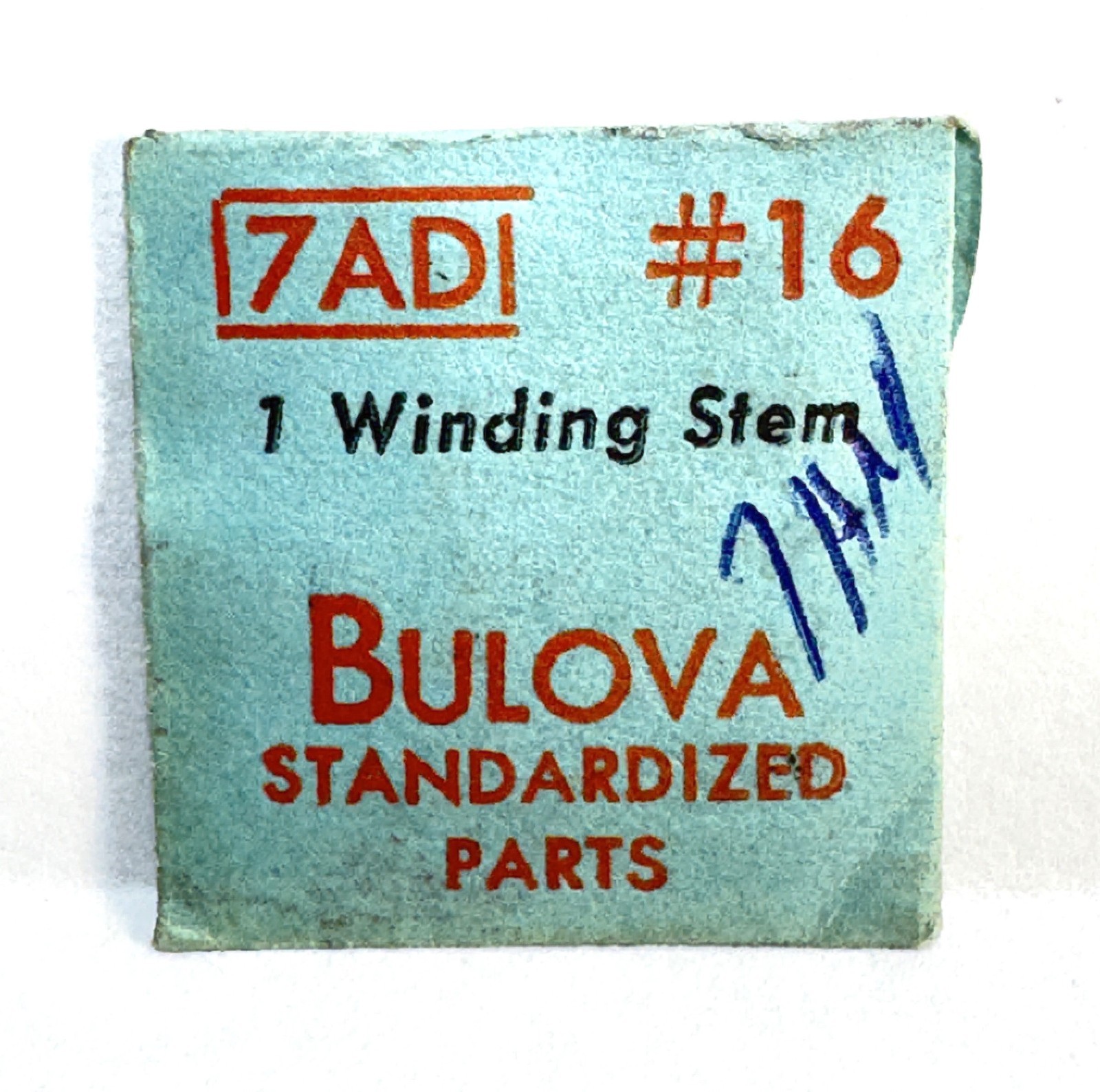 Bulova 7AD #16 Winding Stem, NOS Watch Part in Sealed Orig. Pkg