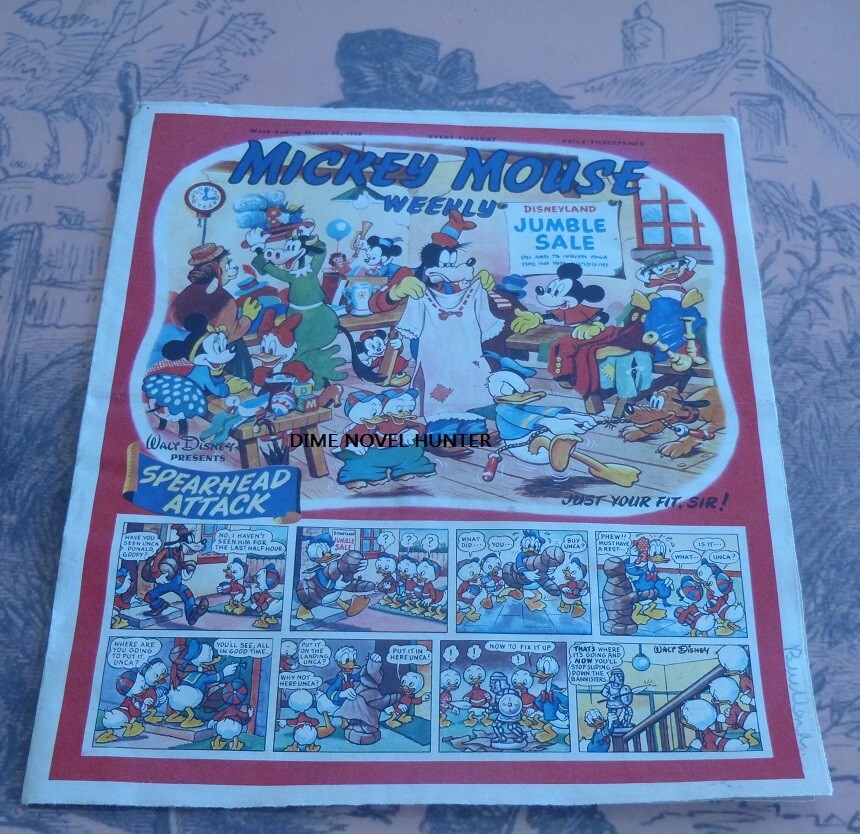 MICKEY MOUSE WEEKLY UK COMIC 03-25-1950 DONALD DUCK TREASURE ISLAND DISNEY