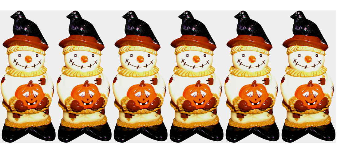 Halloween 6.5" Vinyl Scarecrow DOG TOY Wholesale Lot 6 pcs