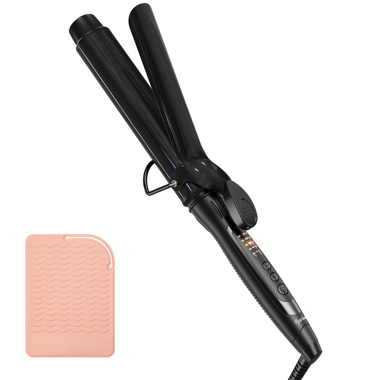1.50 Inch Curling Iron 5 Temp Professional Spring Hair Max 430F Black