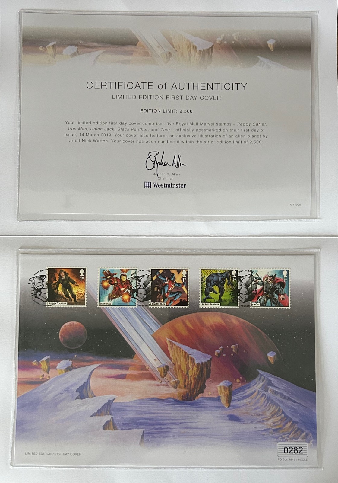 2019 Marvel Royal Mail Stamps Westminster Presentation Pack Iron Man Thor