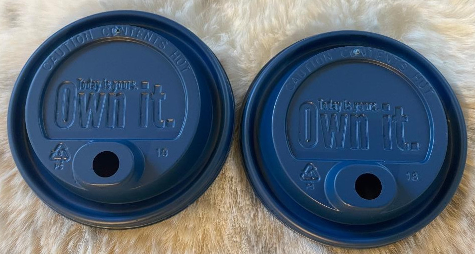 DUTCH BROS JAN 2026 TODAY IS YOURS OWN IT COFFEE CUP LID NEW SET OF 2 NEVER USED