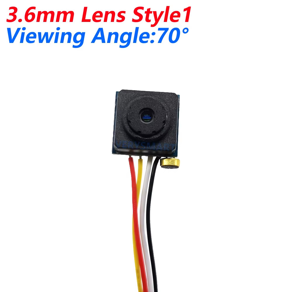 Mini FPV Analog Camera 3.6/2.1/1.8Mm 170 Degree Wide Angle Lens Size 12X12Mm Col