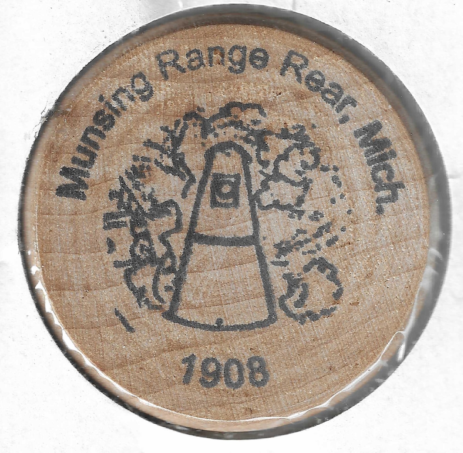 Munsing Range Rear, Detroit, Lighthouse, Penn-Ohio  Collector, Wooden Nickel