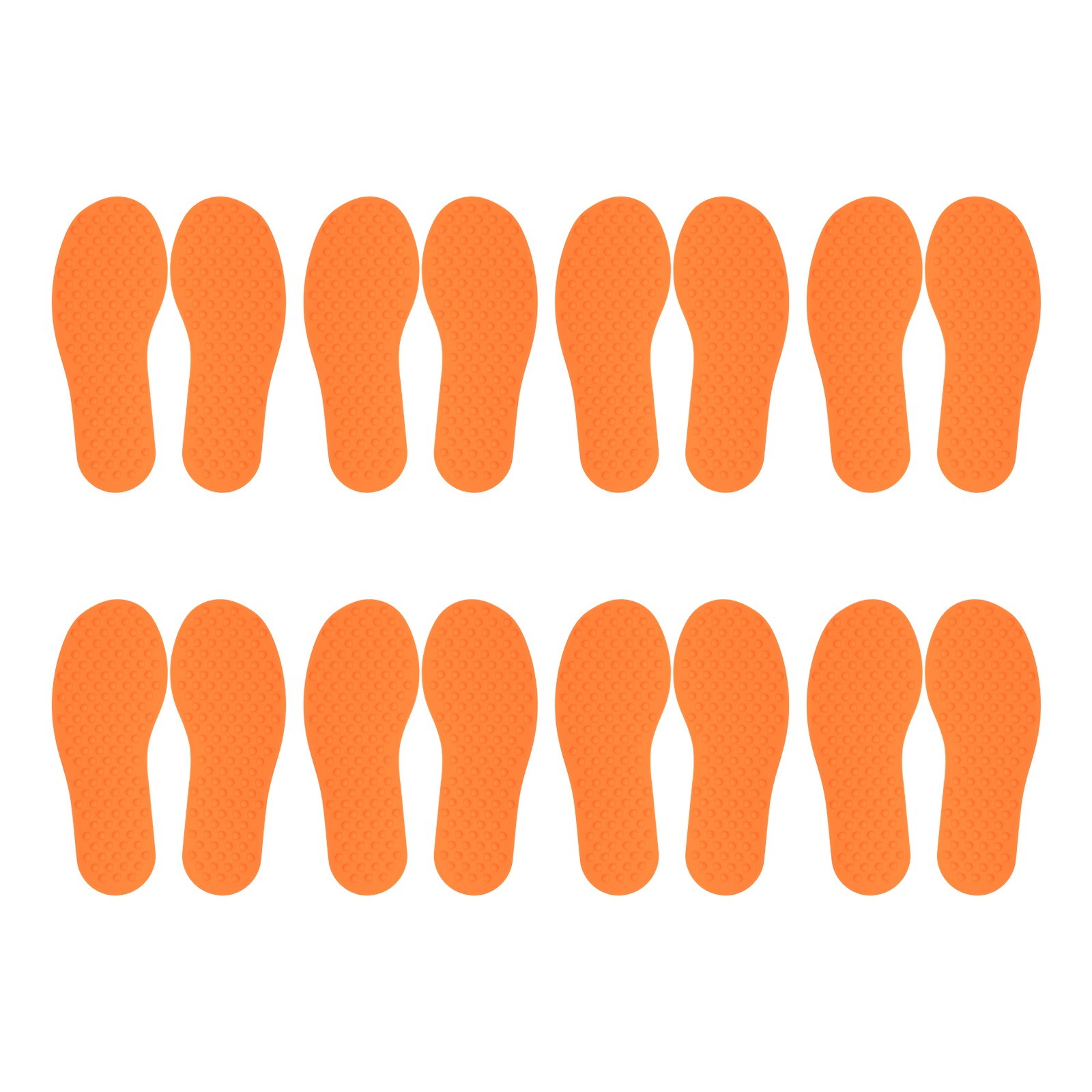 8 Pairs Feet Markers for Classroom Plastic Floor Foot Shaped Markers Orange