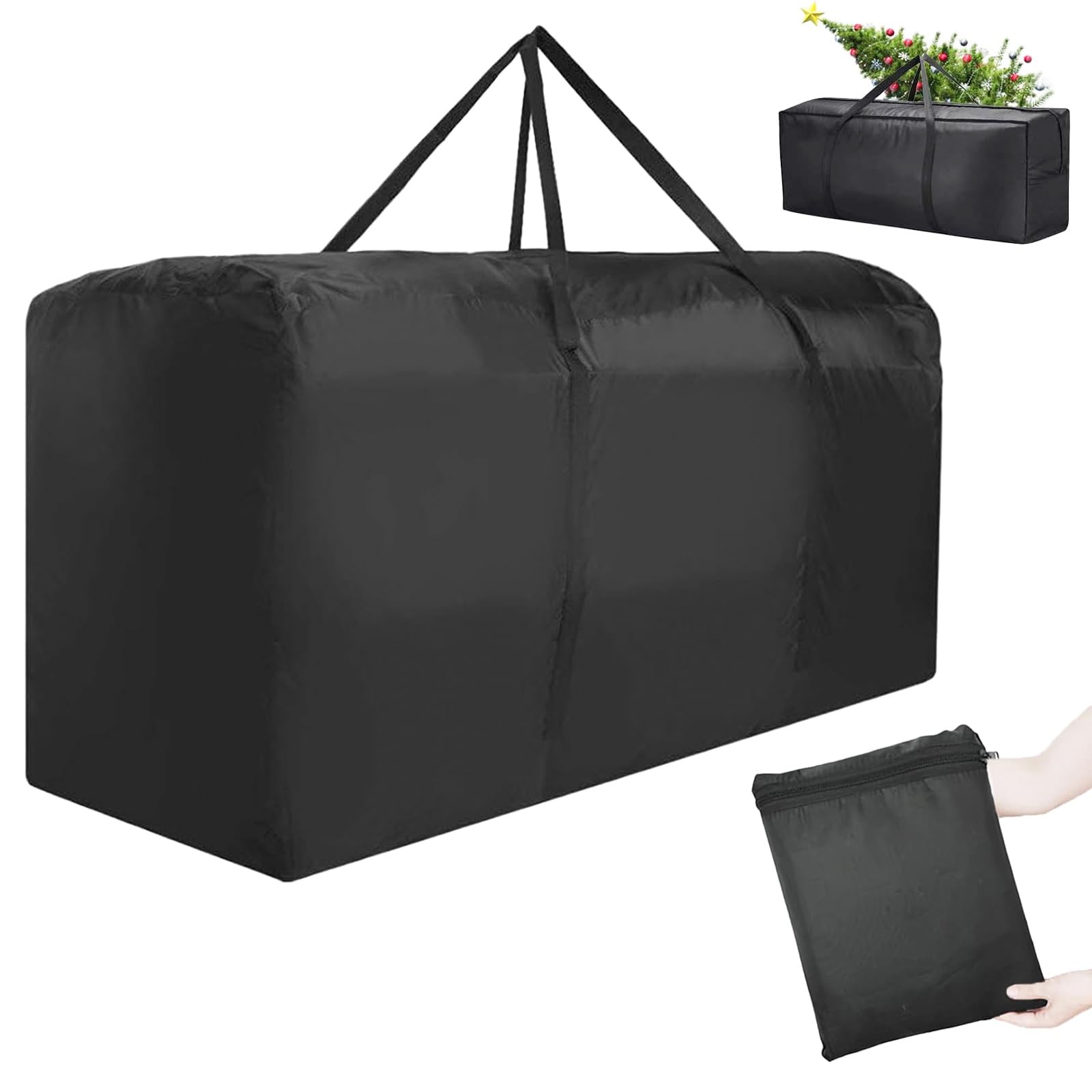 Outdoor Cushion Storage Bag, Waterproof Extra-Large Black Extra Large, 1 Pack 