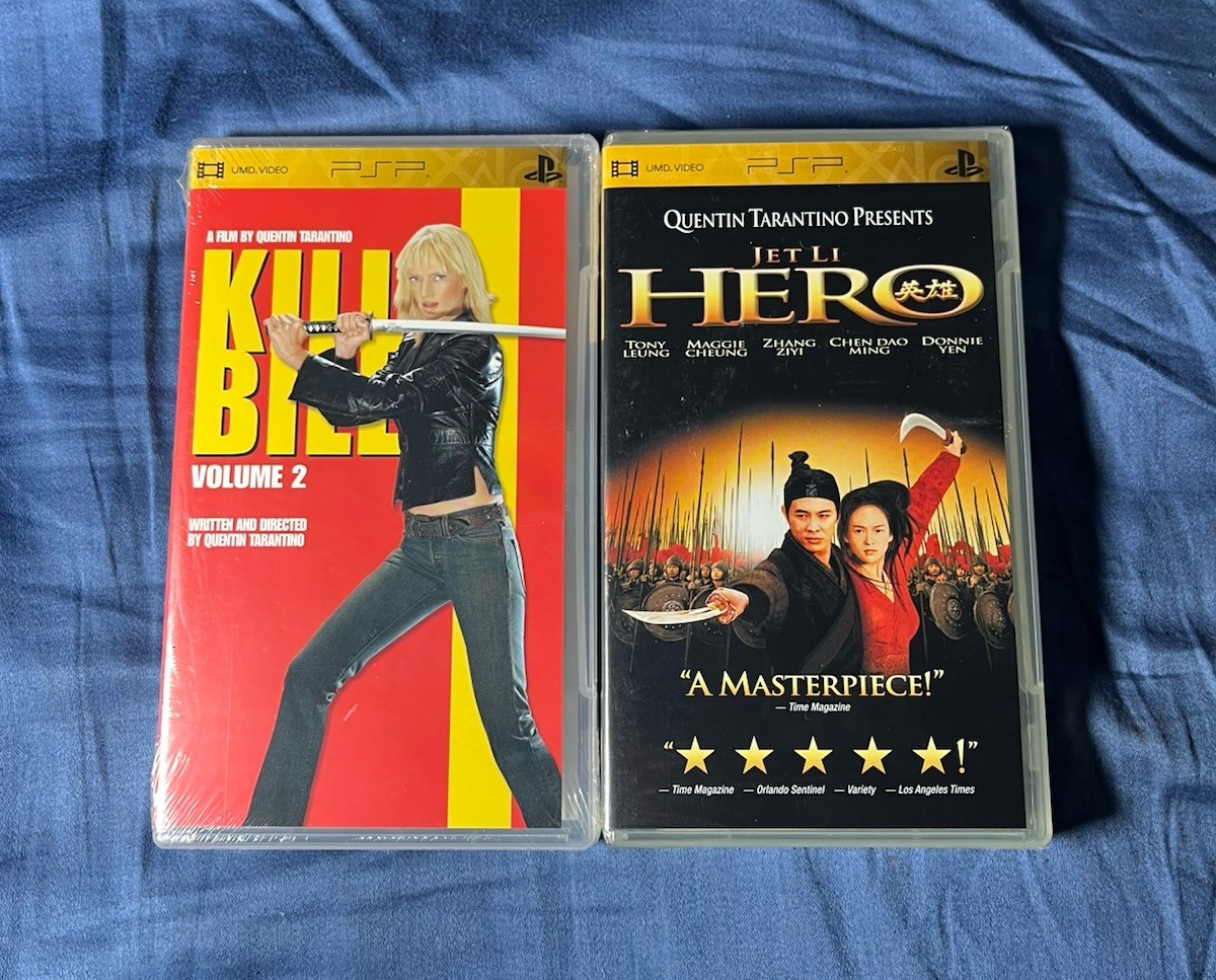 Kill Bill Vol 2 & Hero UMD Video For Sony PSP Both Brand New SEALED