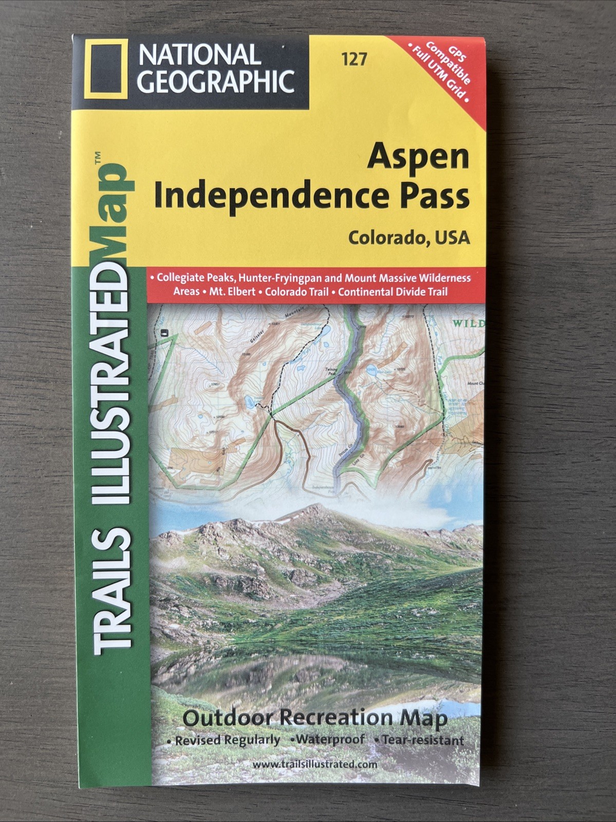 National Geographic Trails Illustrated CO Aspen Independence Pass Map #127