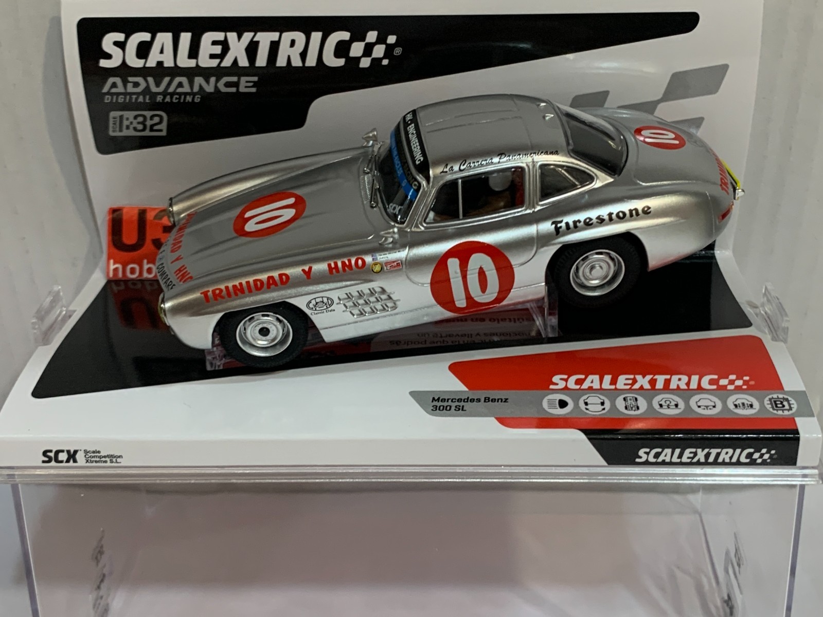 Slot Car Scx scalextric Advance U10557S300 Mercedes Benz 300 Sl Coupé #10