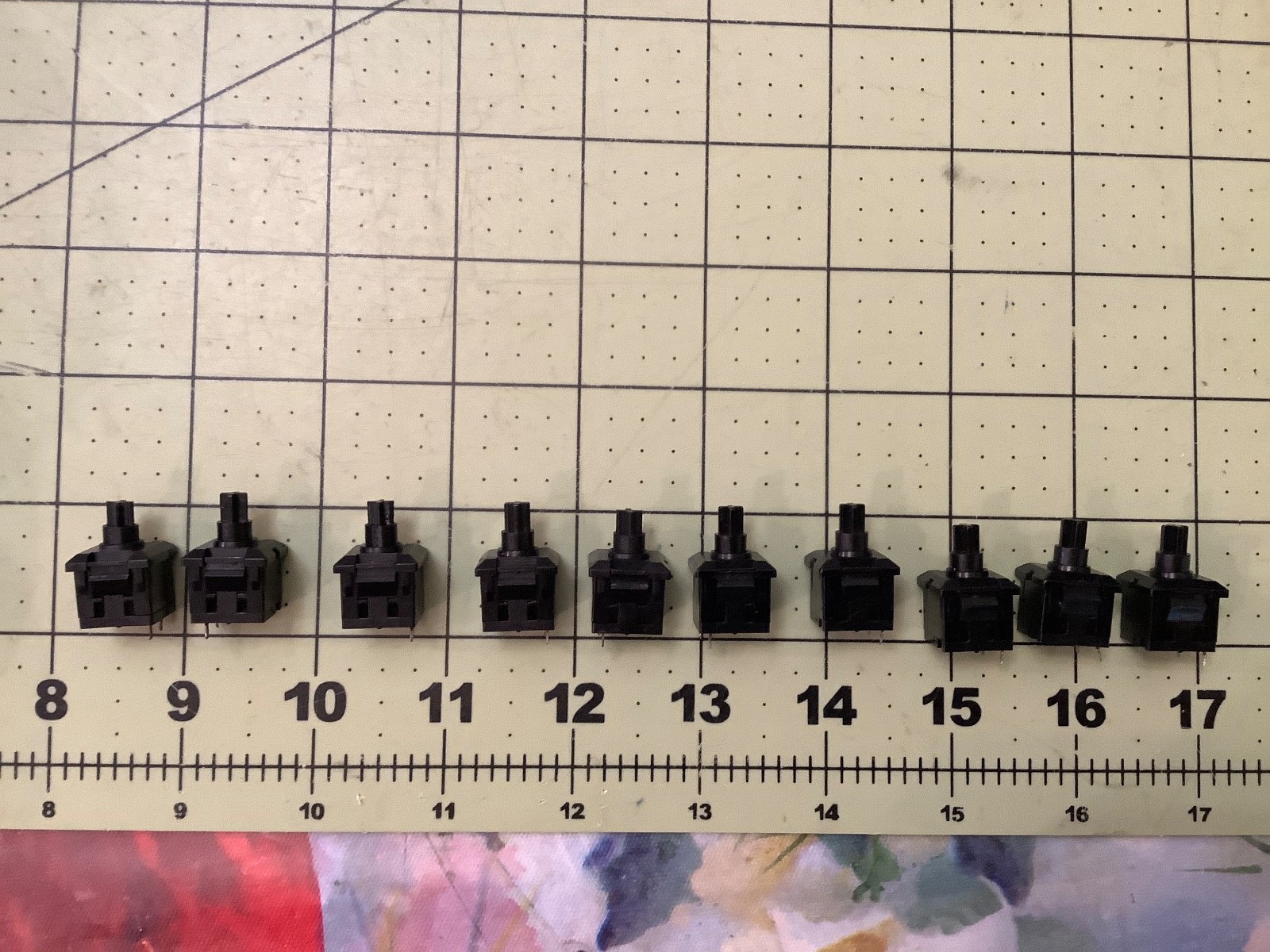 VINTAGE  Lot of 10 Apple II SMK Short Stem Original Key Switch Tested