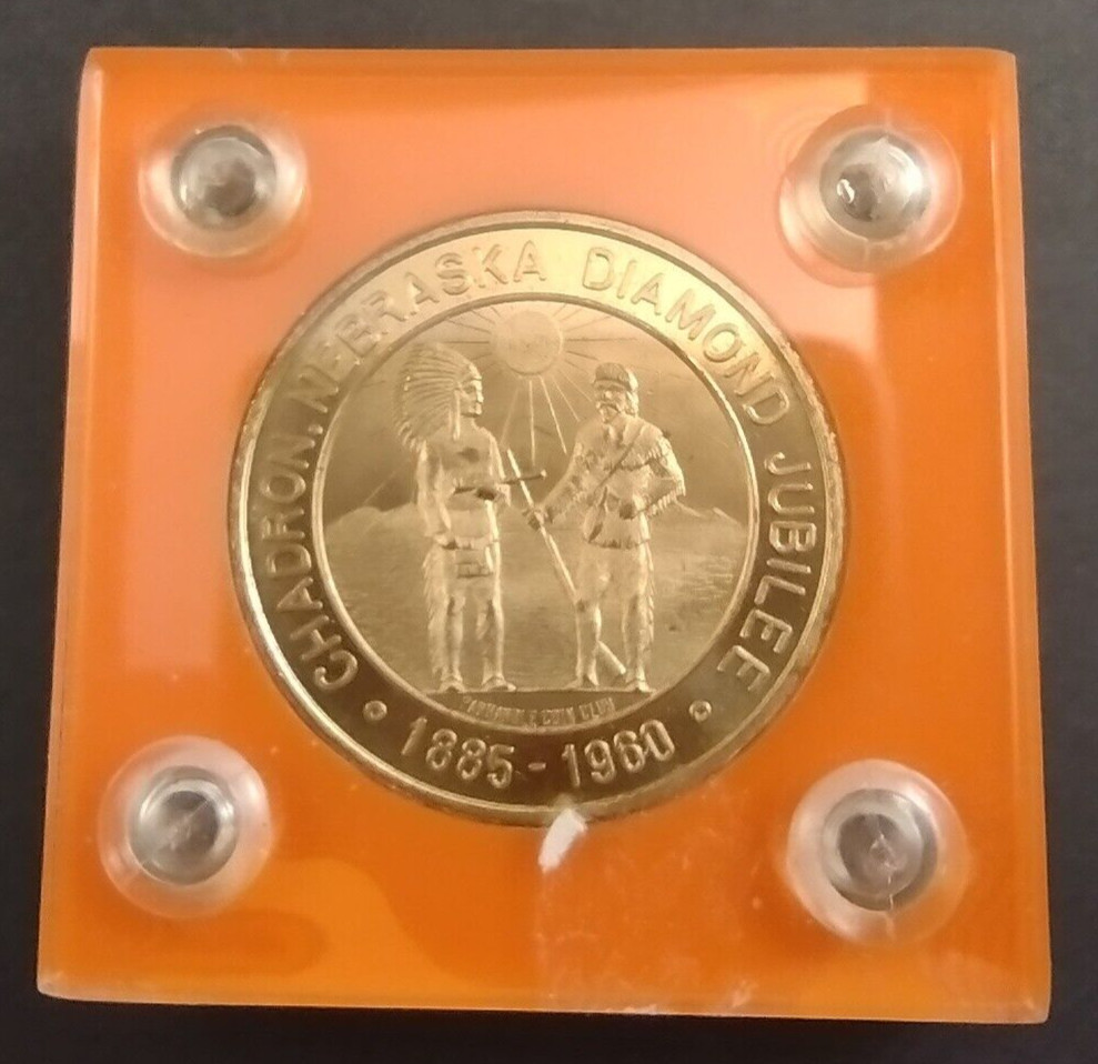 1960 Chadron Nebraska Diamond Jubilee Commemorative Token 50c