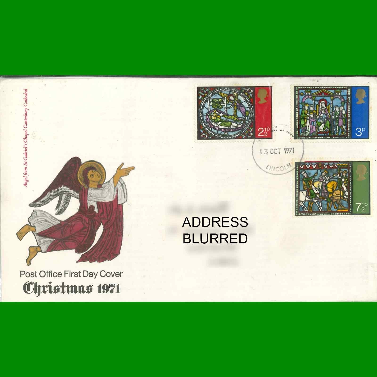 UK FDC Christmas 1971 Commemorative, Post Office First Day Cover, 13.10.1971