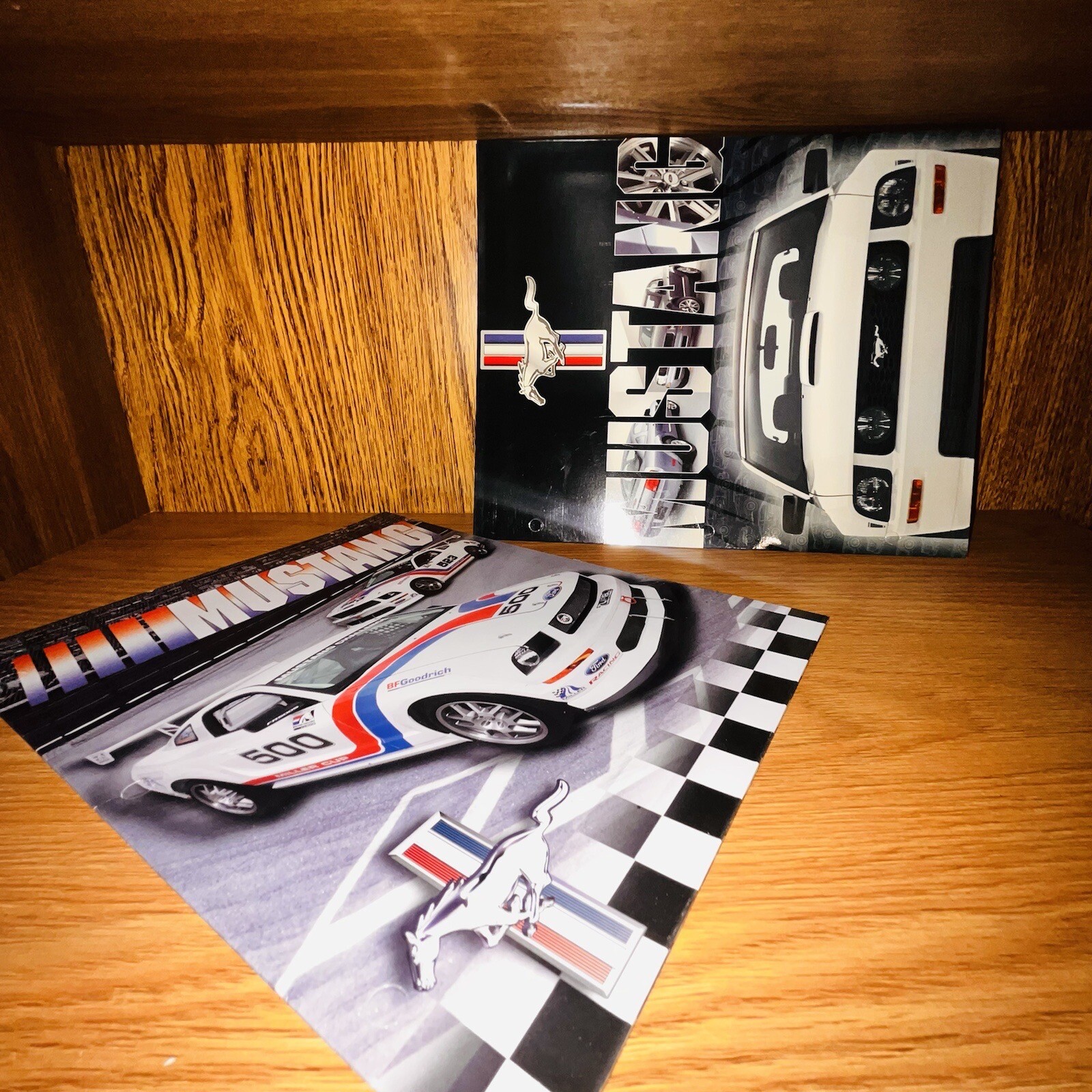 ⭐️ 2 Ford Mustang GT Racing Portfolio Folders 3 Ring Keeper 2 Pocket Sports Car