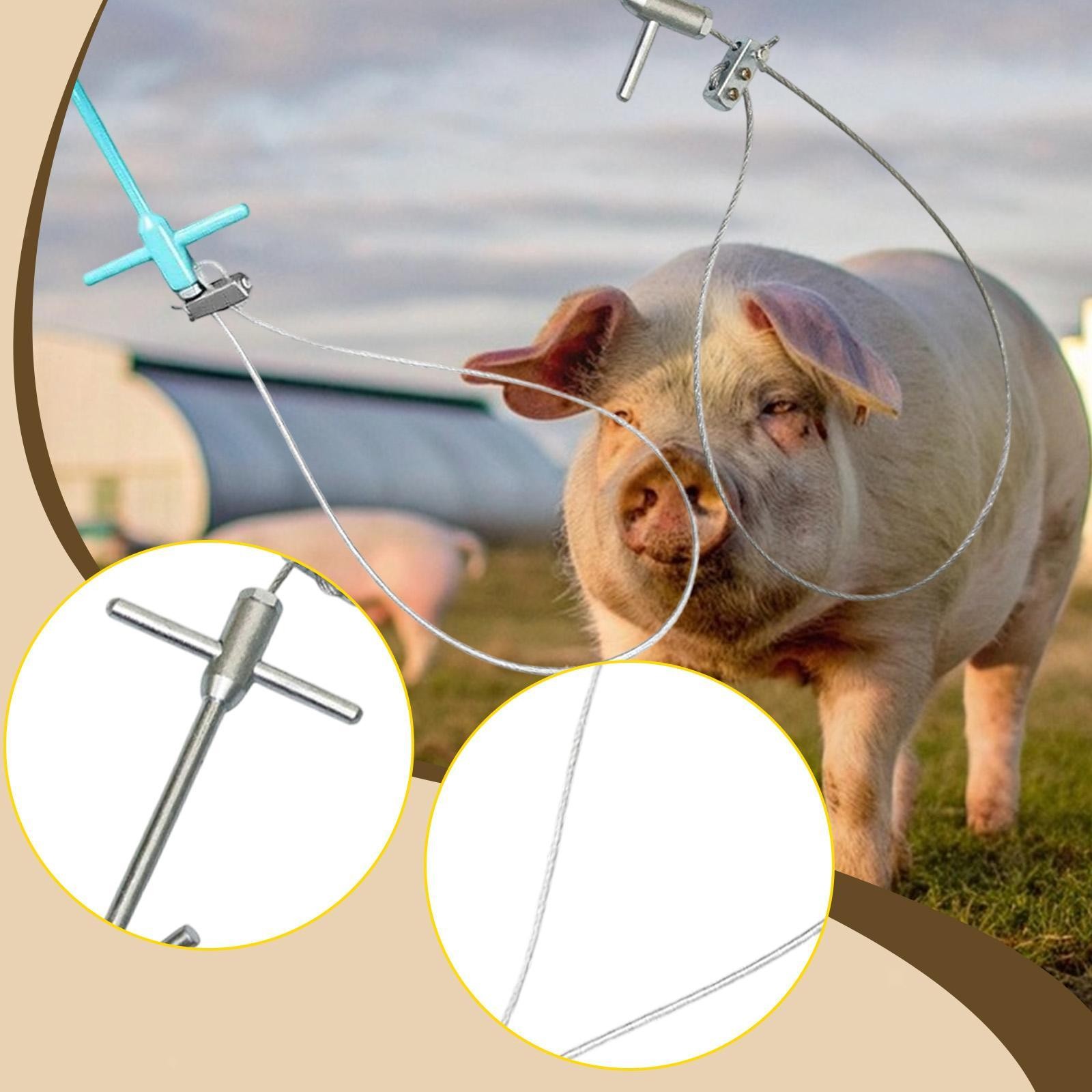 Pig Catching Pole Control Tool Heavy Duty Farm Equipment Livestock Accessories