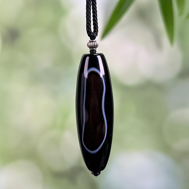 Mongolia Gobi Eye Banded Agate Specimen Pendant
