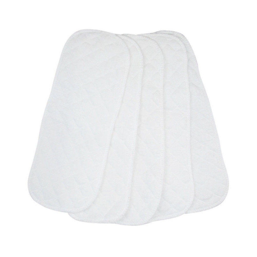 5Pcs Cotton Cloth Baby Diapers Inserts Liners 3 Layers Reusable Newborn Nappy F