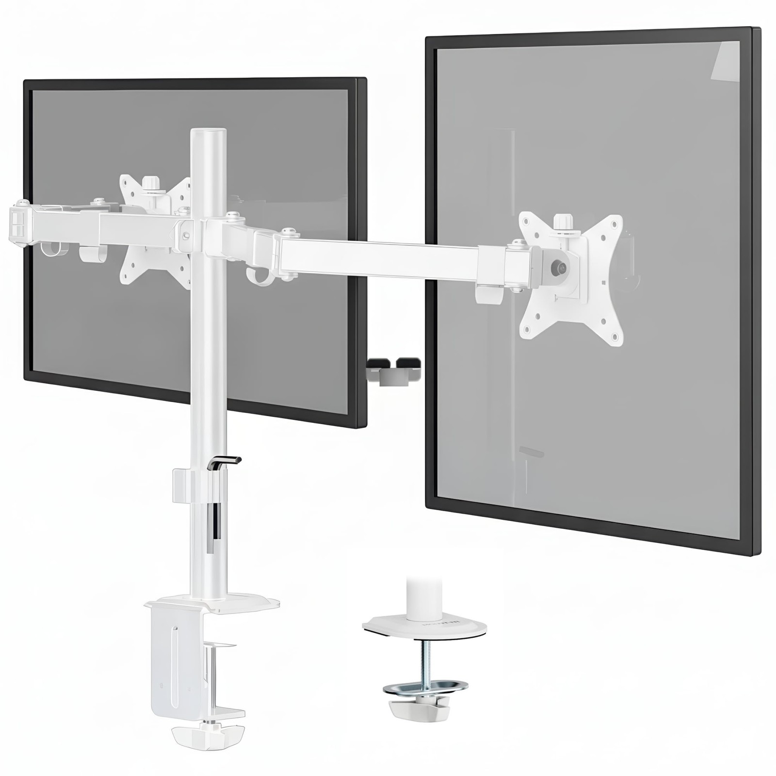 Mount-It! Dual Monitor Mount for Desk, Adjustable Tilt Swivel on Double Monit...