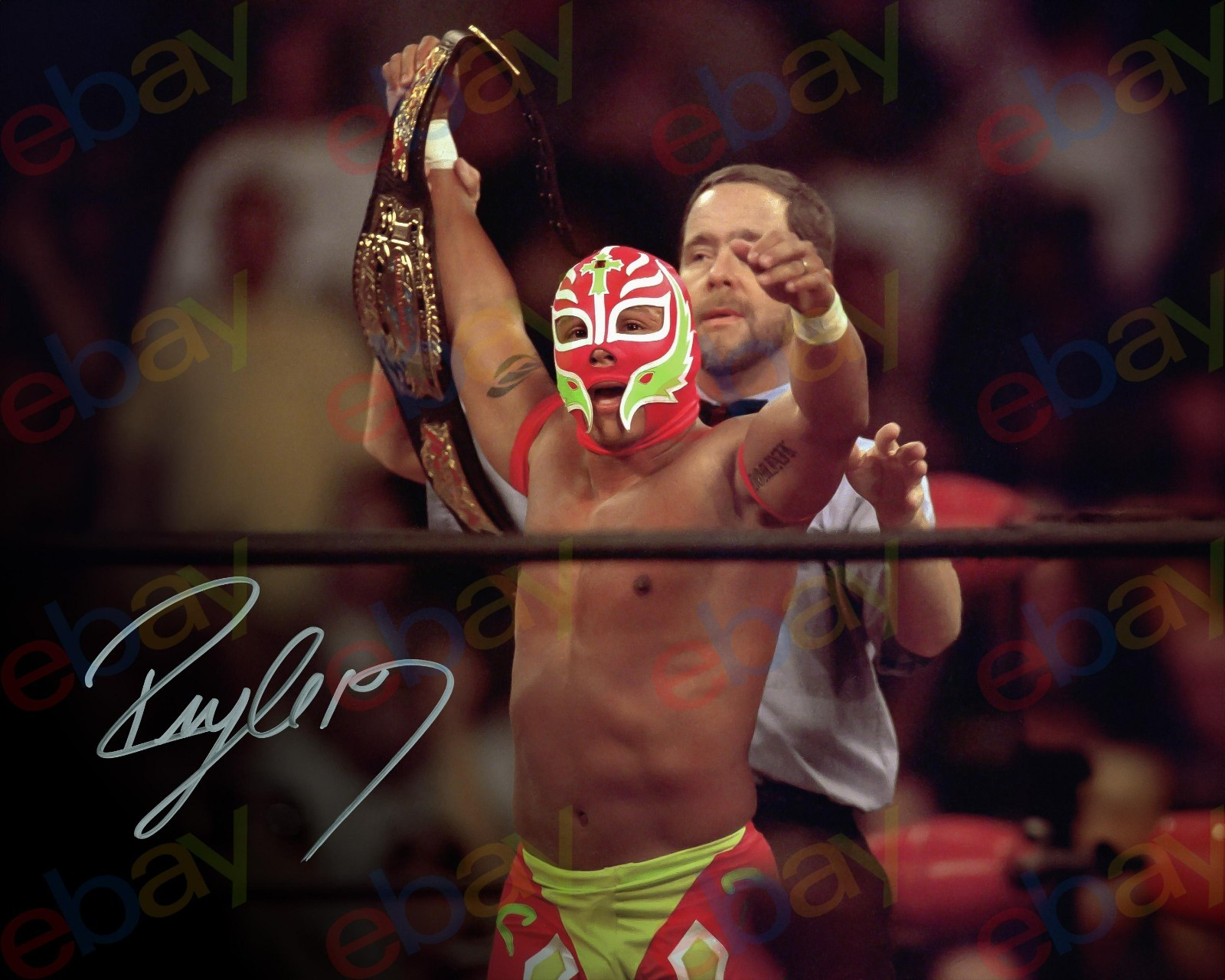 Rey Mysterio - REPRINT auto signed 8x10 Photo WWE SUPERSTAR