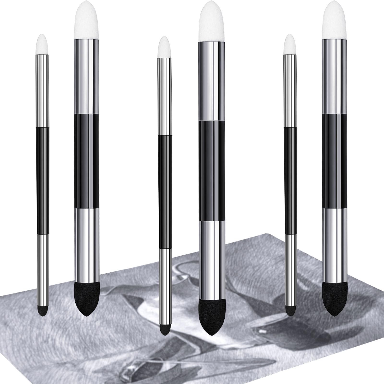 6 Pcs Blending Sponge Pen Double Headed Rub and Buff Washable Sketch Rubbing ...